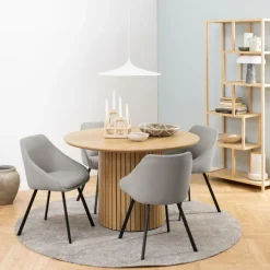 Eettafels|Ygo Eettafel TEKLA Wild oak Ø120cm