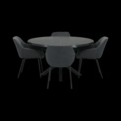 Eettafels|Ygo Eettafel Verlengbaar SILVA Noir Ø140/Ø180