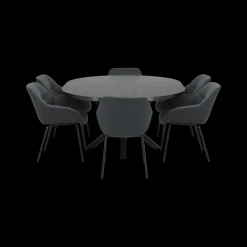 Eettafels|Ygo Eettafel Verlengbaar SILVA Noir Ø140/Ø180