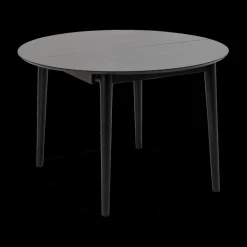 Eettafels|Ygo Eettafel Verlengbaar VEZNA Ø115/Ø154 Zwart Eikfineer