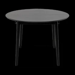 Eettafels|Ygo Eettafel Verlengbaar VEZNA Ø115/Ø154 Zwart Eikfineer