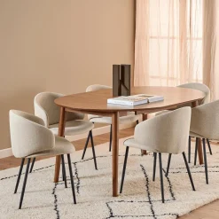 Eettafels|Ygo Eettafel Verlengbaar VEZNA Ø115/154 Walnootfineer