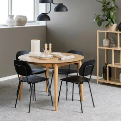 Eettafels|Ygo Eettafel Verlengbaar VEZNA Ø115/154 Eikfineer