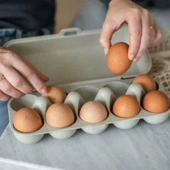 Bewaaraccessoires|Ygo Eierdoos EGGS TO GO Nat. Desert Sand