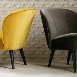 Fauteuils|Ygo Fauteuil CORKSCREW Oker Velvet