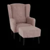 Fauteuils|Ygo Fauteuil SPAIN met poef Poso Pink