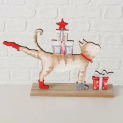 Kerst|Ygo Fig. MITZI Kat Hout Multi Ass.