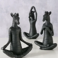 Woondecoratie|Ygo Figuur YOGA Zebra Poly Zwart Ass.