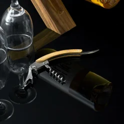 Aperitief & Wijn|Ygo Flesopener ACARA Inox/Acacia