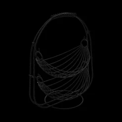 Servies|Tafelaccessoires|Ygo Fruitmand KARAS 2Niv. Metaal Zwart