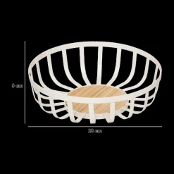 Servies|Tafelaccessoires|Ygo Fruitschaal WHITEWOOD Rond Metaal Wit