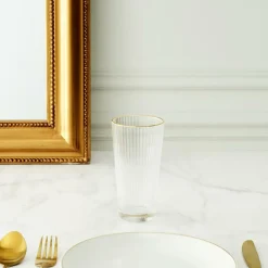 Glazen|Ygo Glas LIZERET 40cl M/Boord Goud