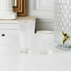 Glazen|Ygo Glas LIZERET 40cl M/Boord Goud