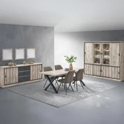Vitrinekasten|Ygo Glaskast VIENNA B238 Canyon Oak