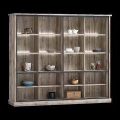 Vitrinekasten|Ygo Glaskast VIENNA B238 Canyon Oak