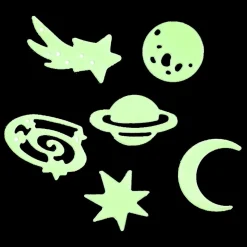 Decoratieve Accessoires|Ygo Glow in The Dark Stickers IN SPACE Ruimte Set van 24