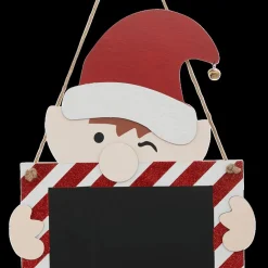 Kerst|Ygo Hangend Krijtbord CLIPPER Elf Rood/Wit