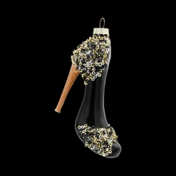 Kerst|Ygo Hanger SHOE Muiltje Zwart/Goud Ass.