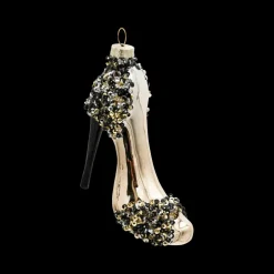 Kerst|Ygo Hanger SHOE Muiltje Zwart/Goud Ass.