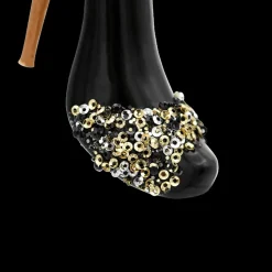 Kerst|Ygo Hanger SHOE Muiltje Zwart/Goud Ass.