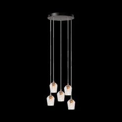 Hanglampen|Ygo Hanglamp BERLIANE 5Del. Rond Transparant