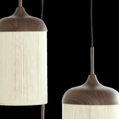 Hanglampen|Ygo Hanglamp DANIALO 3Del. Bruin/Crème