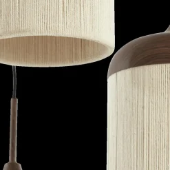 Hanglampen|Ygo Hanglamp DANIALO 3Del. Bruin/Crème