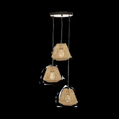 Hanglampen|Ygo Hanglamp JILYS Rond 3Del. Naturel