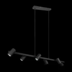 Hanglampen|Ygo Hanglamp MARLEY 6-Delig Metaal Zwart