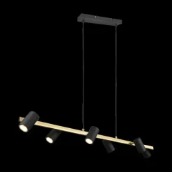 Hanglampen|Ygo Hanglamp MARLEY 6-Delig Metaal Zwart/Goud