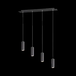 Hanglampen|Ygo Hanglamp MARLEY 4-Delig Metaal Zwart