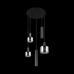 Hanglampen|Ygo Hanglamp MATARO 5Del. Zwart