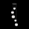 Hanglampen|Ygo Hanglamp OSIRA Rnd 5Del. Zwart/Glas Helder