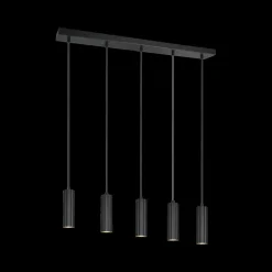 Hanglampen|Ygo Hanglamp SOKA 5Del. Metaal Zwart