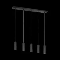 Hanglampen|Ygo Hanglamp SOKA 5Del. Metaal Zwart