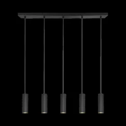 Hanglampen|Ygo Hanglamp SOKA 5Del. Metaal Zwart