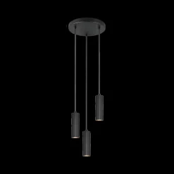 Hanglampen|Ygo Hanglamp SOKA 3Del. Metaal Zwart