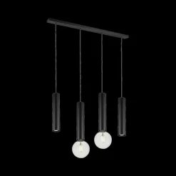 Hanglampen|Ygo Hanglamp TABOO 4Del. Zwart