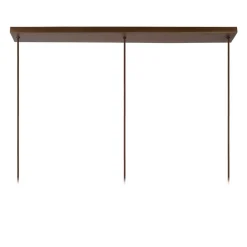 Hanglampen|Ygo Hanglamp TOLEDO 3Del. Koper/Glas Amber