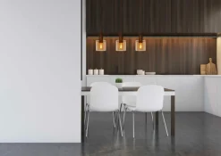 Hanglampen|Ygo Hanglamp TOLEDO 3Del. Koper/Glas Amber