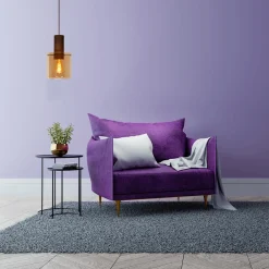 Hanglampen|Ygo Hanglamp TOLEDO 1Del. Koper/Glas Amber