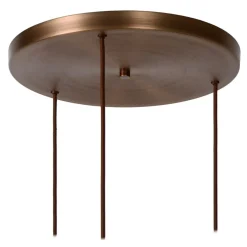 Hanglampen|Ygo Hanglamp TOLEDO Rond Koper/Glas Amber