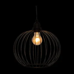 Hanglampen|Ygo Hanglamp VILIA Rond Met. Zwart