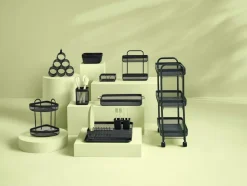 Keukenrekjes|Ygo Hangrekje TIMAR 2Niv. Met. Zwart