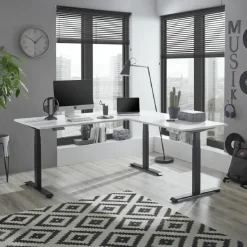 Bureaus|Ygo Hoekbureau Verstelbaar LIFT UP 180x177 Wit