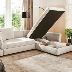 Hoeksalons|Ygo Hoeksalon CADIZ Longchair Rechts Beige