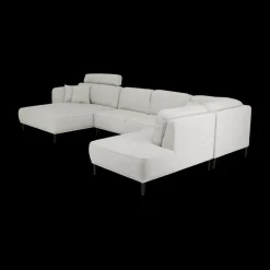 Hoeksalons|Ygo Hoeksalon CALABRIA Grijs Longchair Links B396