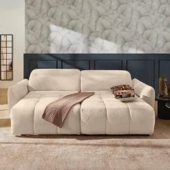 Hoeksalons|Ygo Hoeksalon CECILE Beige met Elektrische Diepteverstelling B263