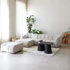 Hoeksalons|Ygo Hoeksalon DILARA Longchair Links B302 Beige