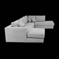 Hoeksalons|Ygo Hoeksalon GRANADA Longchair Links Grijs